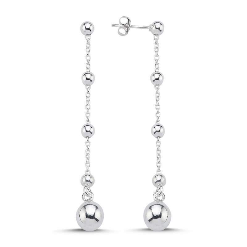 Dangle Ball Chain Stud Earrings - E105270