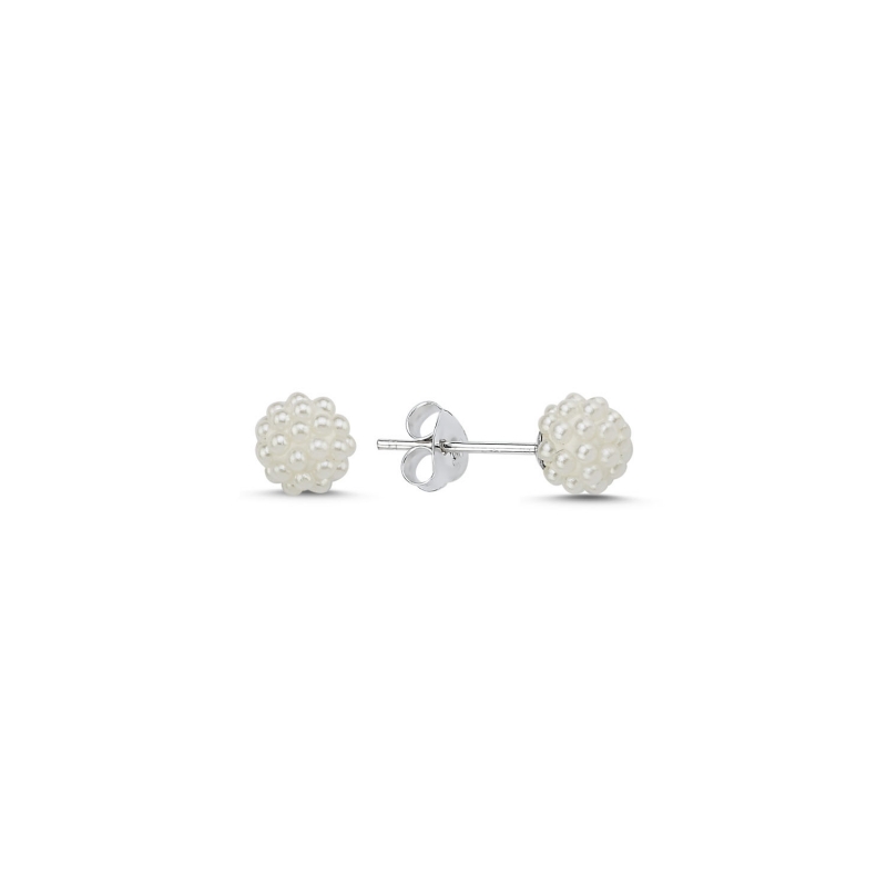 6mm Pearl Ball Stud Earrings - E105342