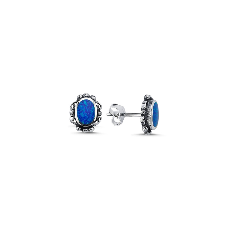 8x9mm Opal Stud Earrings - E105438