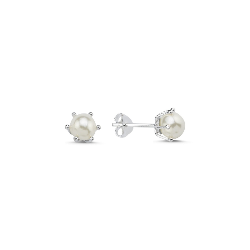 Claw Pearl Stud Earrings - E105442