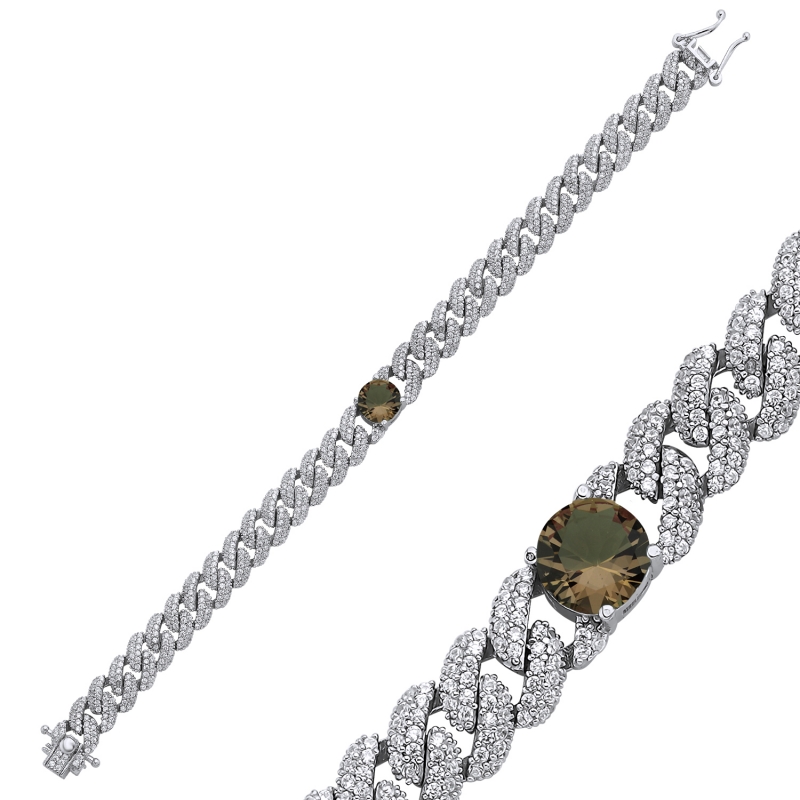 Zultanite CZ Curb Bracelet - B105752