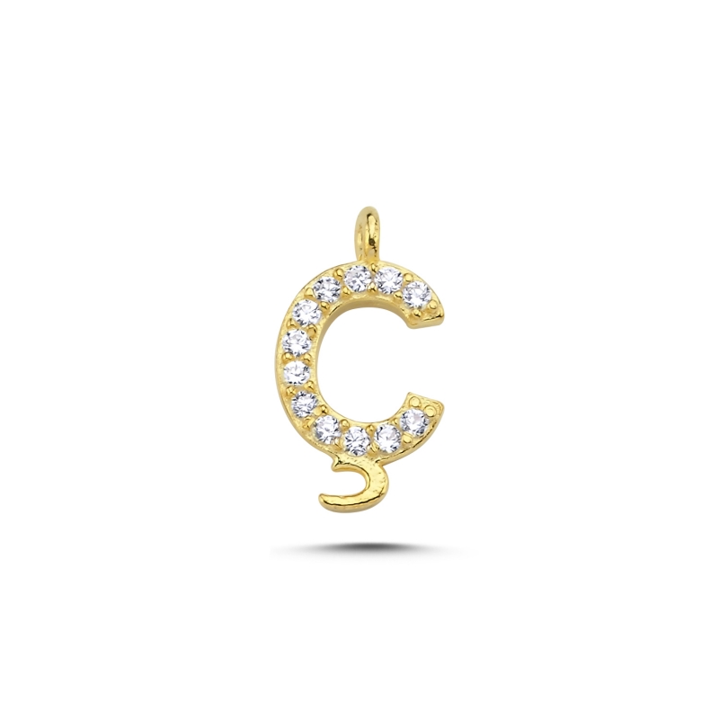- Ç - Initial CZ Charm - TT105828