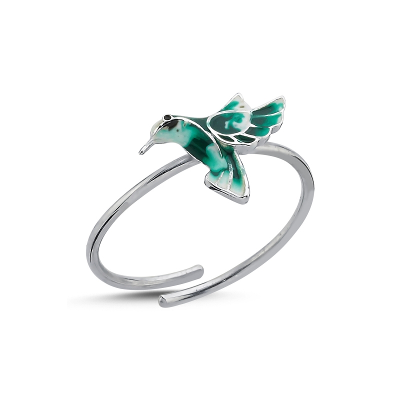 Bird Enamel Adjustable Size Ring - R105857