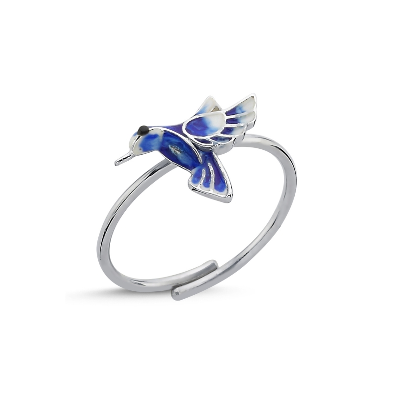 Bird Enamel Adjustable Size Ring - R105858