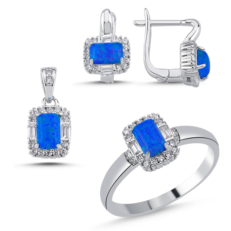 Opal Zirkon Taşlı Baget Set - S105902