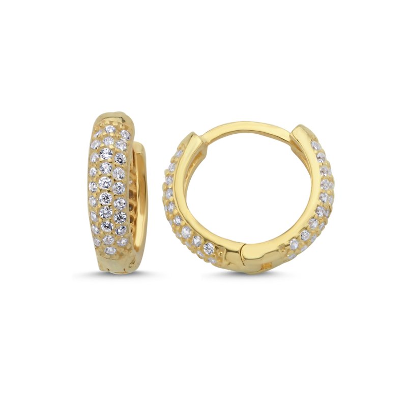 CZ & Eternity Hoop Earrings - E106114