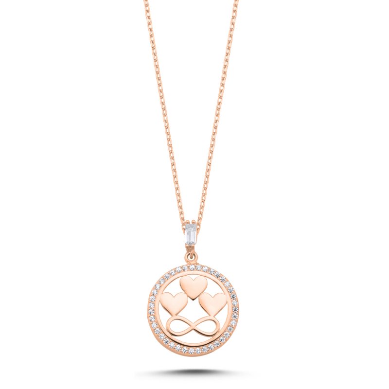 Heart & Infinity CZ Necklace - N106153