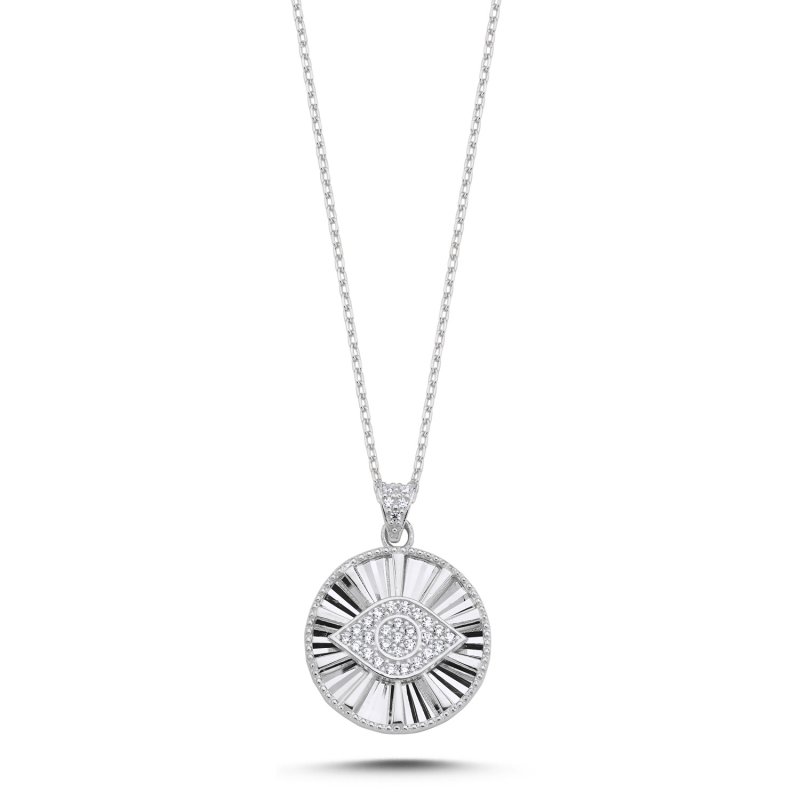 Medallion Eye CZ Necklace - N106157