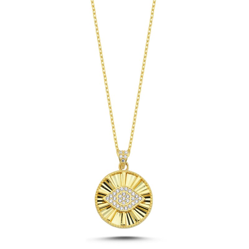 Medallion Eye CZ Necklace - N106157