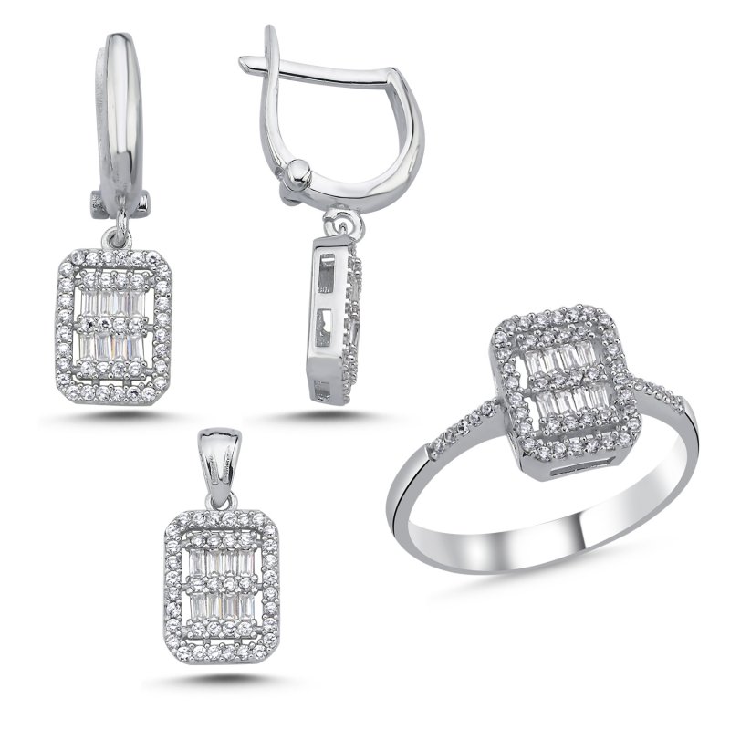 Baguette CZ Set - S106244