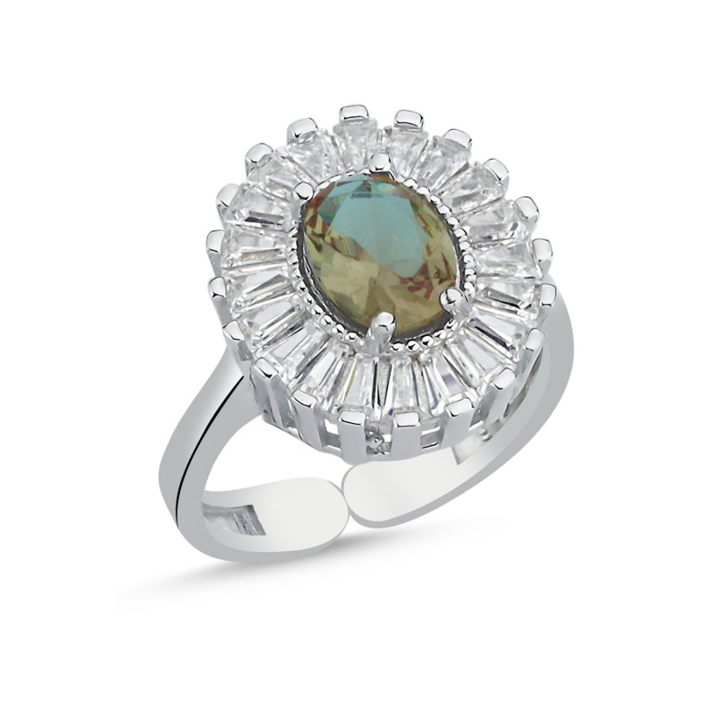 Zultanite & Oval Baguette CZ Adjustable Ring - R106370