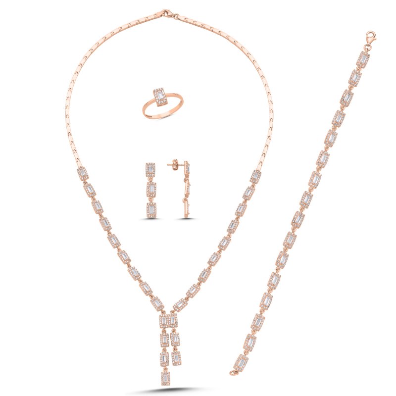 Baguette CZ Bridal Set - S106458