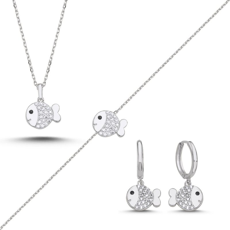 Fish CZ Set - S106551