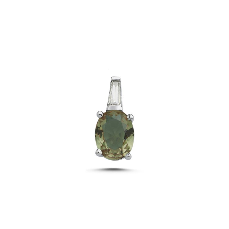 Zultanite Oval & CZ Solitaire Pendant - P106553