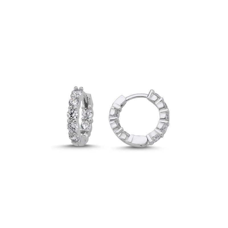 15mm Zirkon Taşlı Tamtur Halka Küpe - E106558