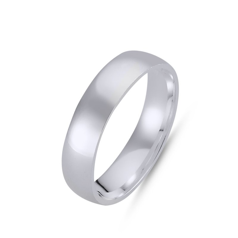 5mm D Shape Plain Band Ring - R106750
