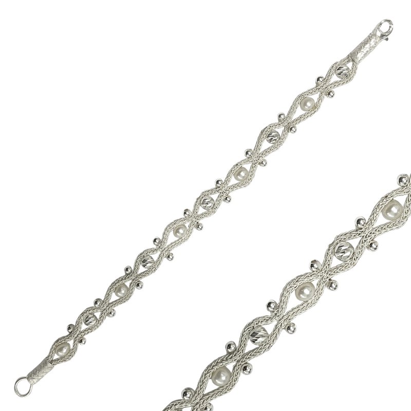 Pearl Kazaz Hand Knitted Bracelet - B107047