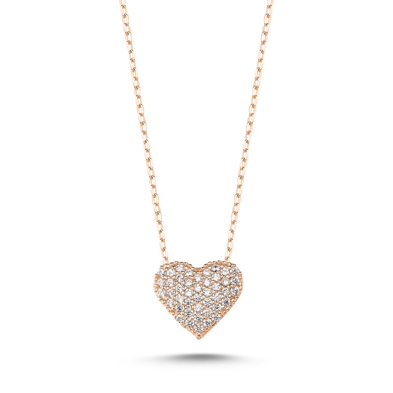 Heart CZ Necklace - N107114