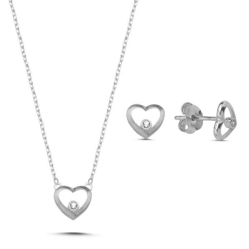 Heart CZ Set - S107194
