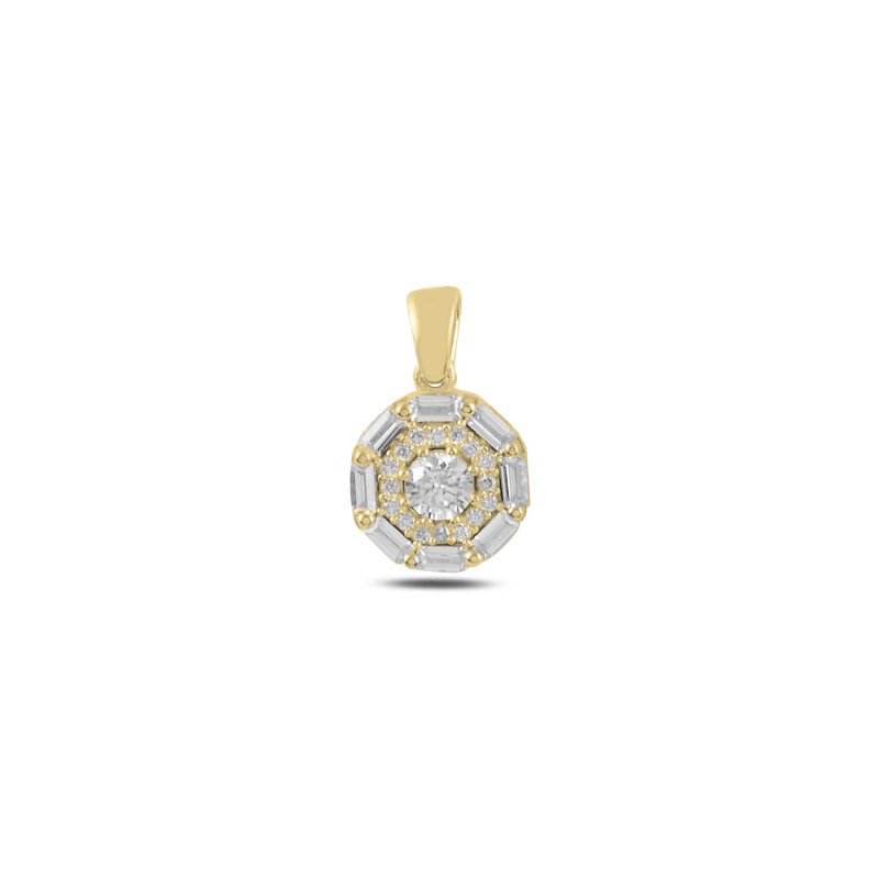 Baguette CZ Dangle Pendant - P107314