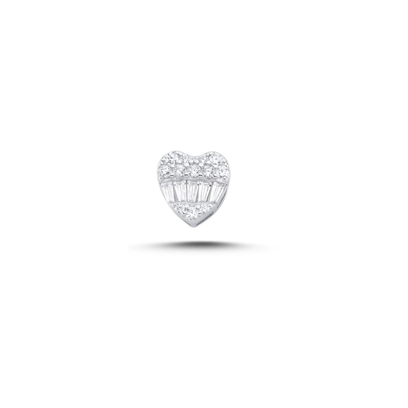 Heart Baguette CZ Pendant - P107320