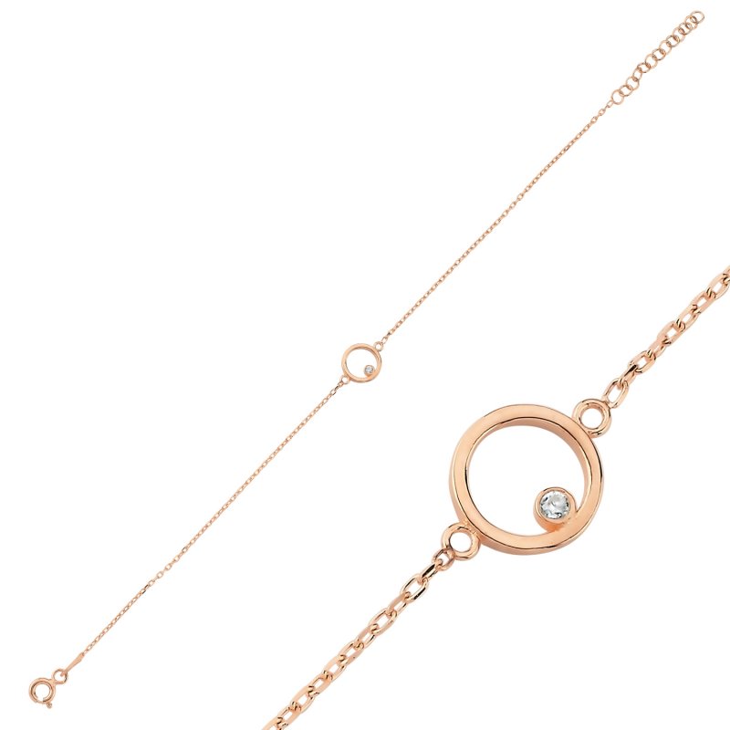 Circle CZ Bracelet - B107452