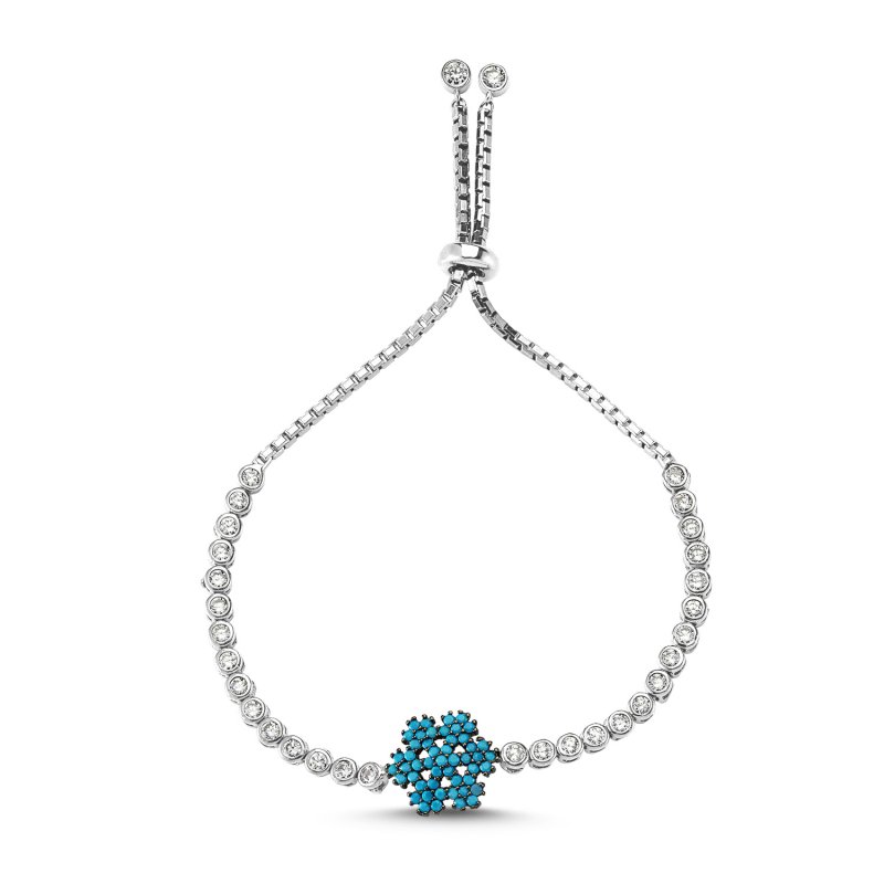 Snowflake Adjustable Sliding Tennis Bracelet - B107476