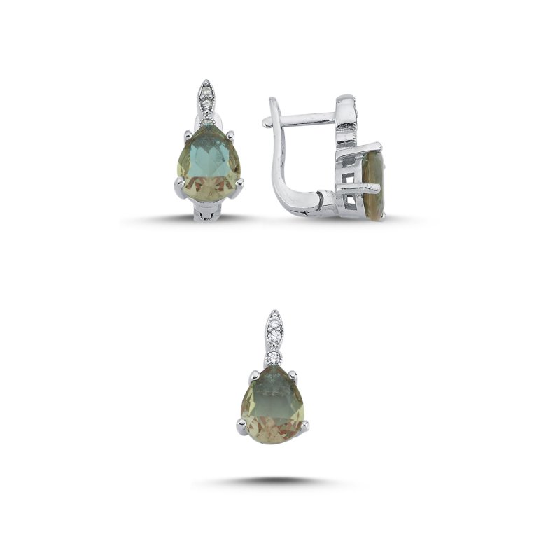 Damla Sultanit & Zirkon Taşlı Set - S107502