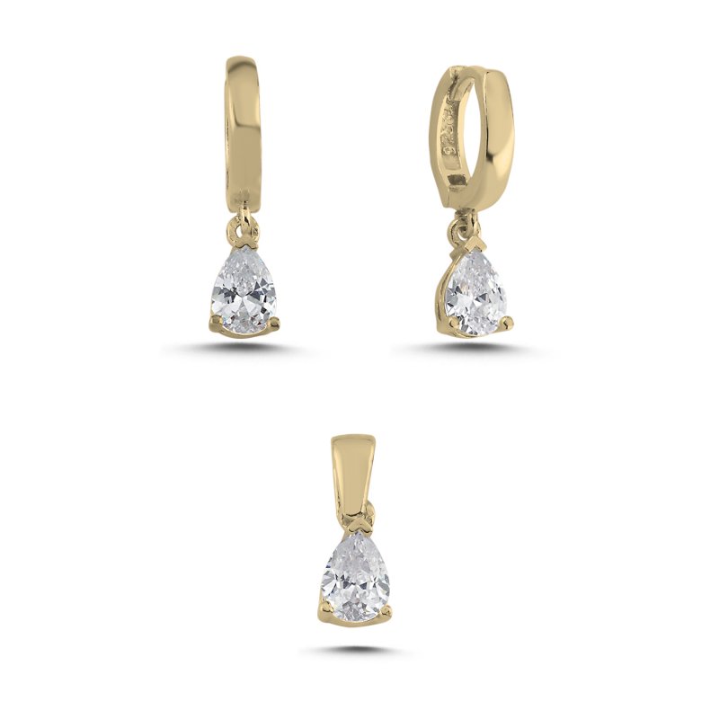 Solitaire Teardrop Set - S107510