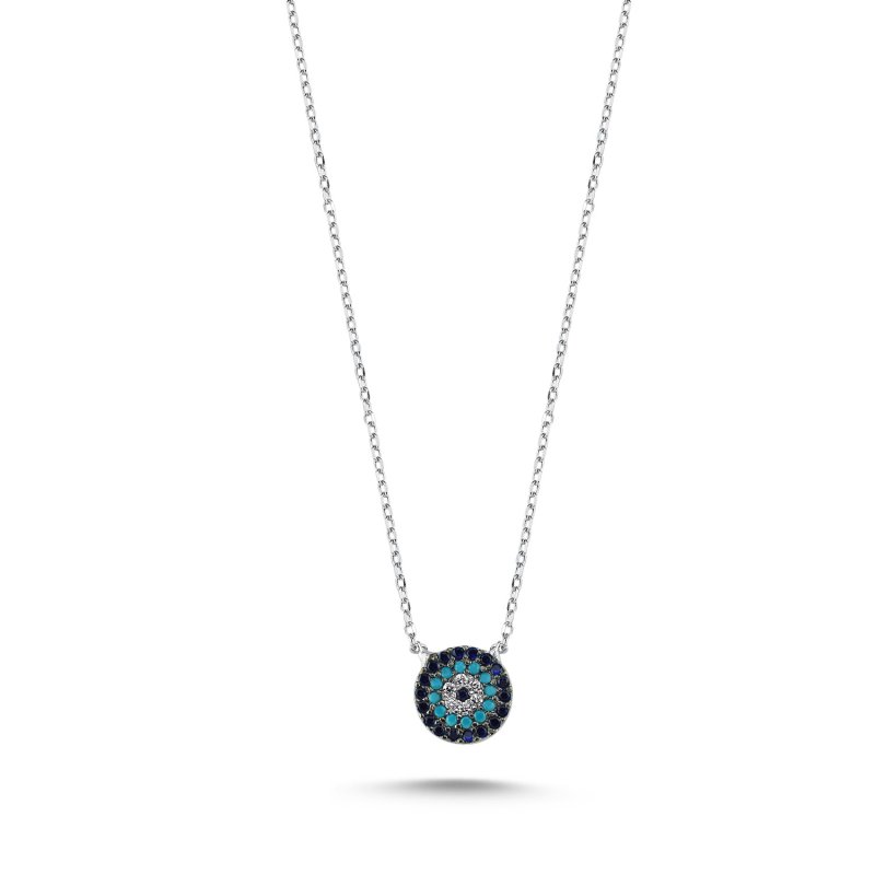 CZ Evil Eye Necklace - N107520