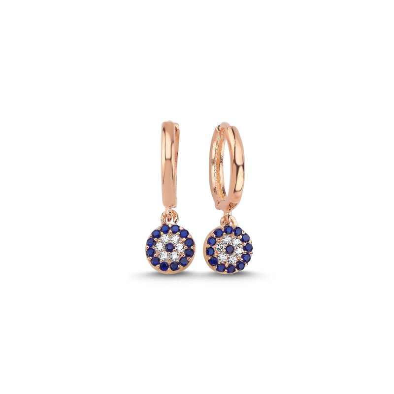 Evil Eye CZ Huggie Hoop Earrings - E107596