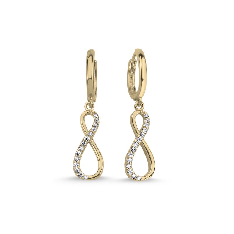 Infinity CZ Huggie Hoop Earrings - E107609