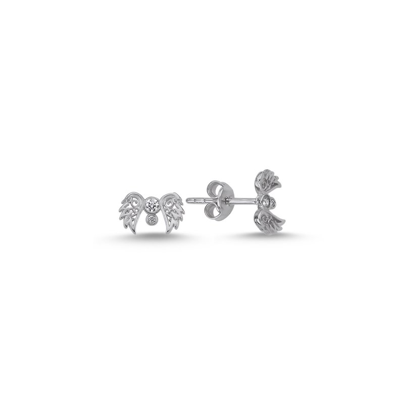 Wings CZ Stud Earrings - E107616