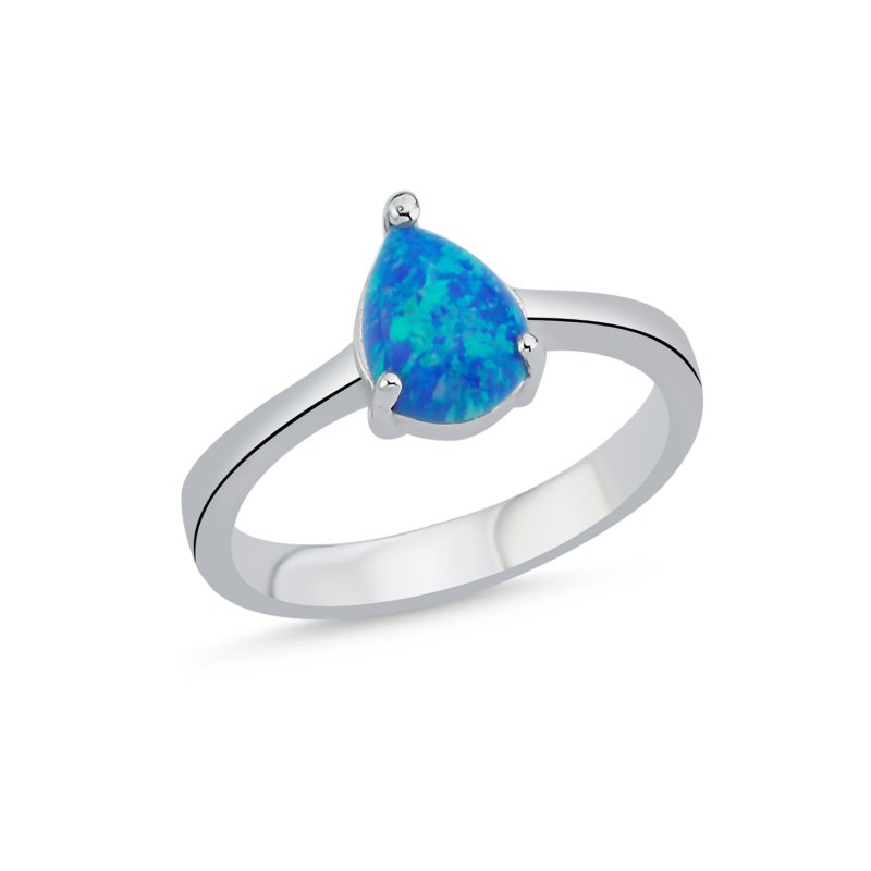 Opal & Teardrop CZ Ring - R107629