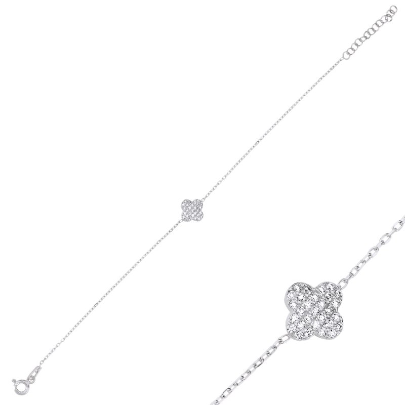 Quatrefoil CZ Bracelet - B107678