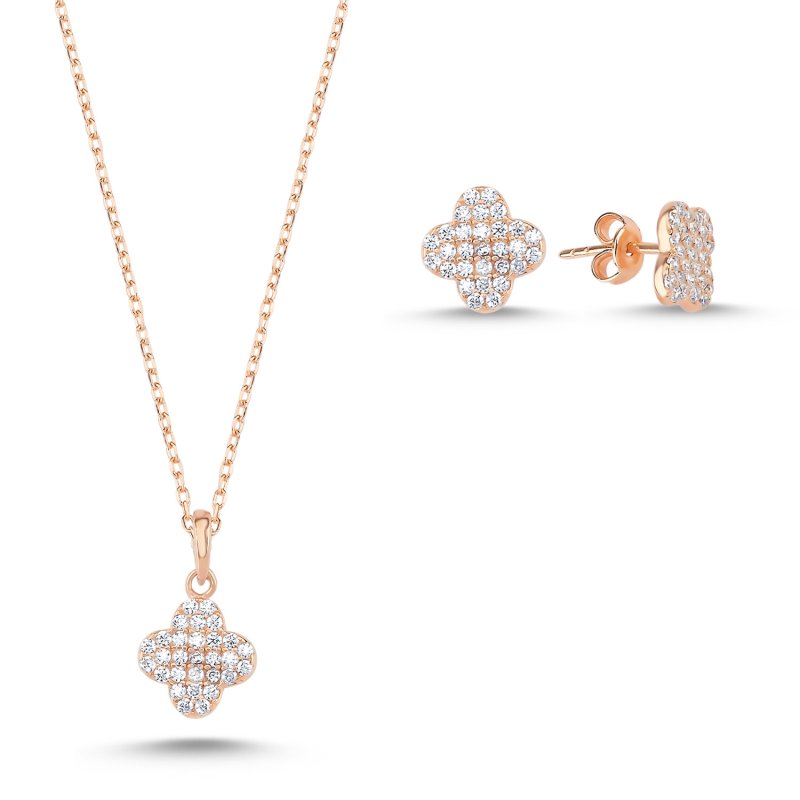 Quatrefoil CZ Set - S107715