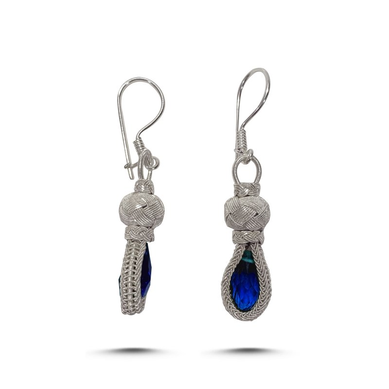 Sapphire CZ Kazaz Earrings - E107760