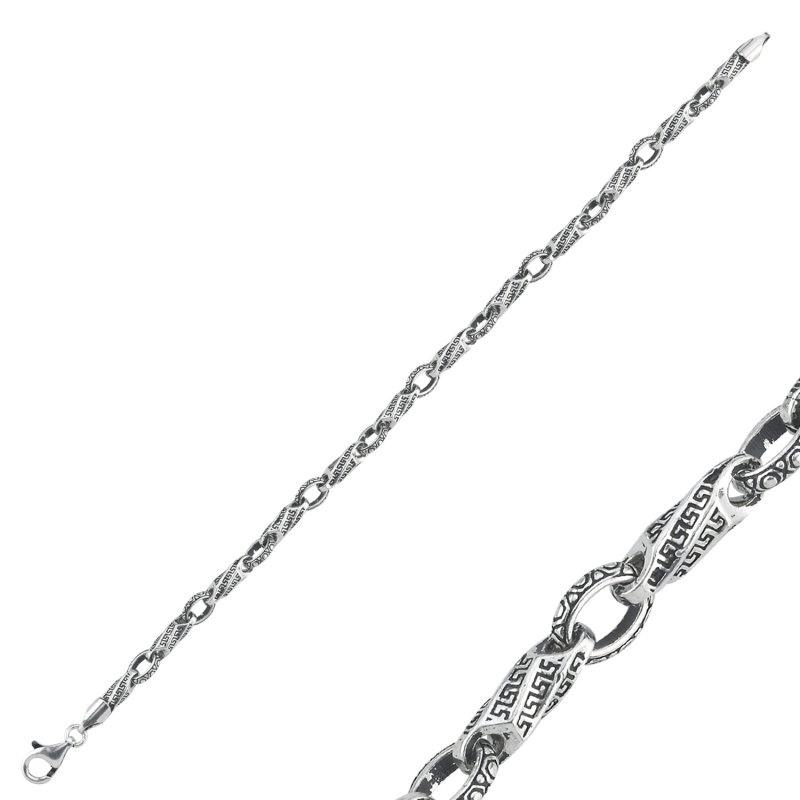 Oxidised Handcrafted Chain Bracelet - CH107780