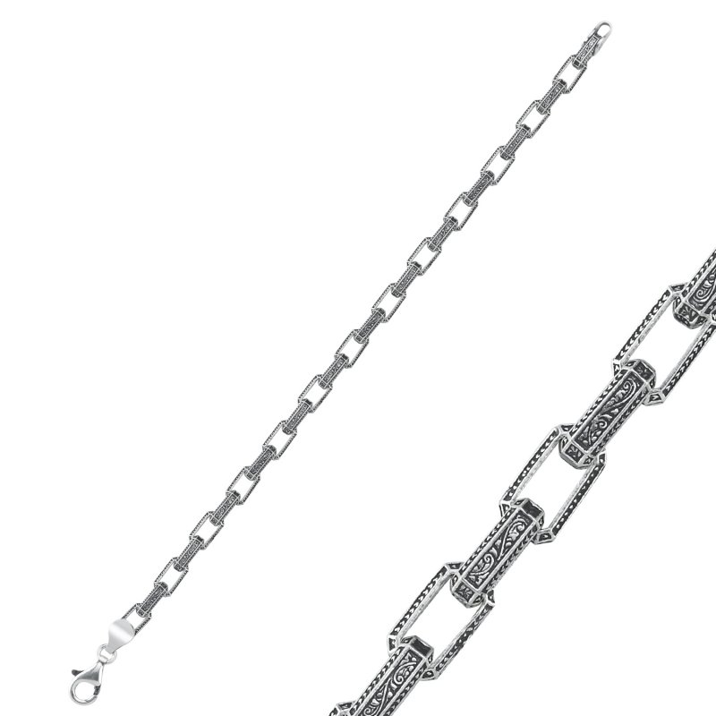 Oxidised Handcrafted Chain Bracelet - CH107783