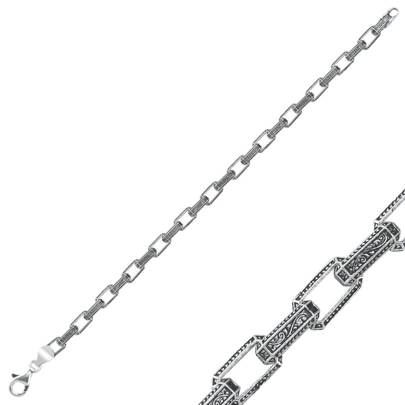 Oxidised Handcrafted Chain Bracelet - CH107783