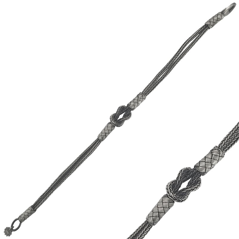 Kazaz Hand Knitted Oxidised Bracelet - B107812