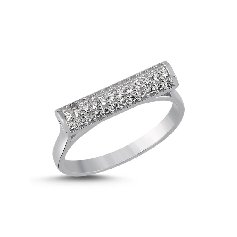 Pave Bar Cubic Zirconia Ring - R107815