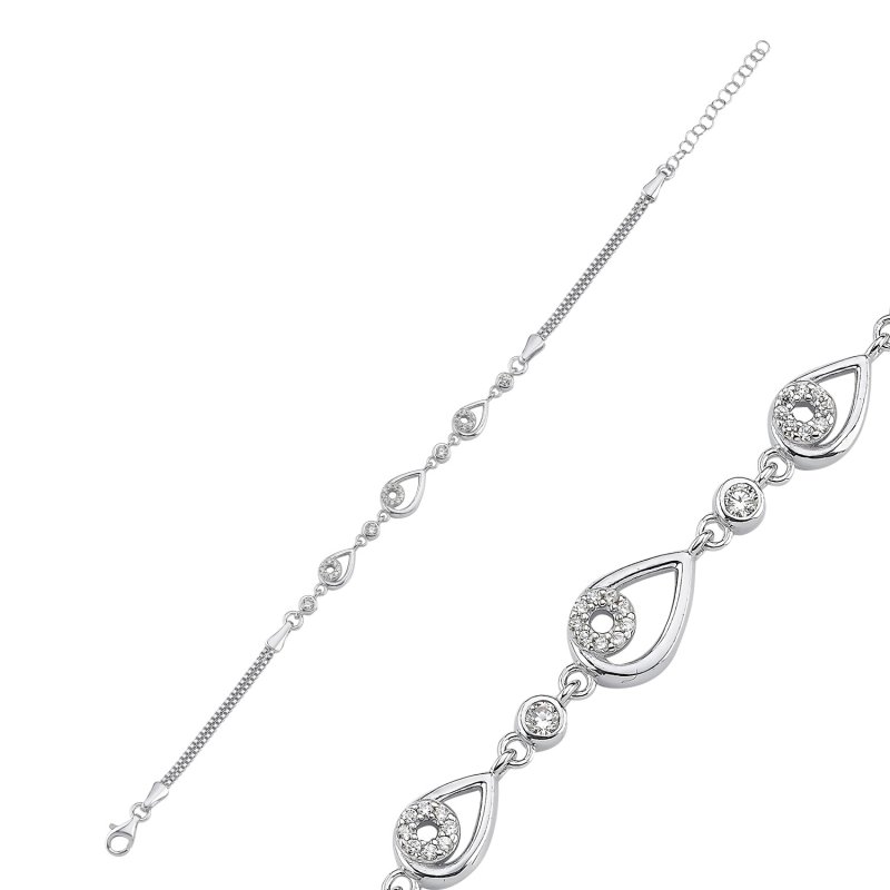Pear Shape Cubic Zirconia Bracelet - B107823