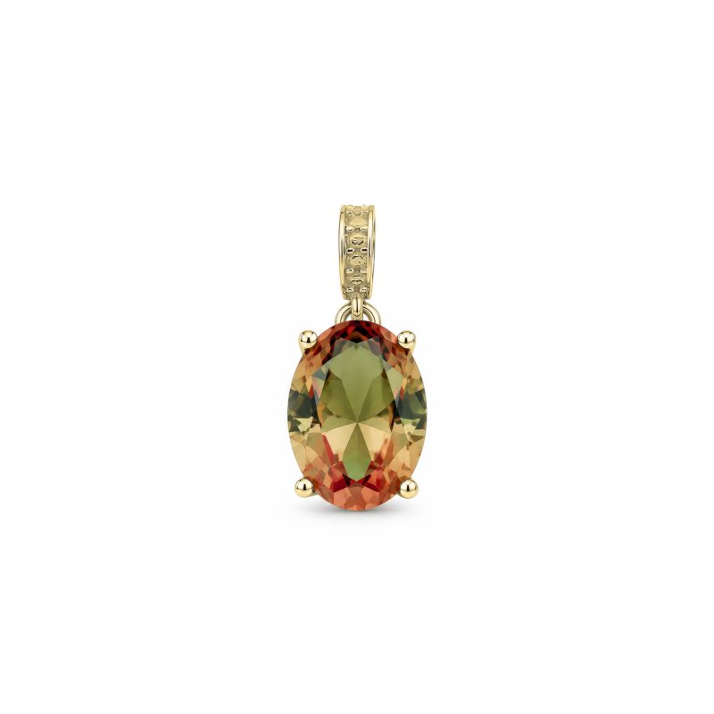 10x14mm Oval Zultanite CZ Solitaire Pendant - P107836