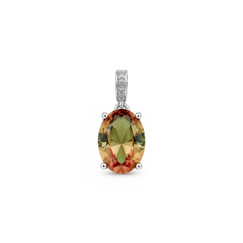 10x14mm Oval Zultanite CZ Solitaire Pendant - P107836