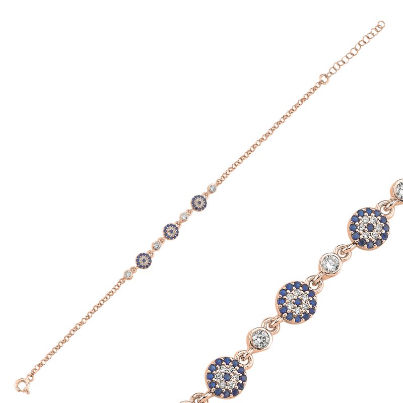 Evil Eye CZ Chain Bracelet - B107838