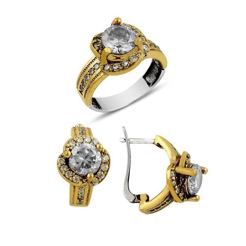 CZ Solitaire Set - S13879
