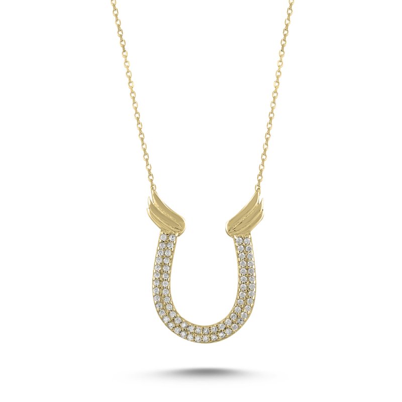 CZ Horseshoe Necklace - N13981
