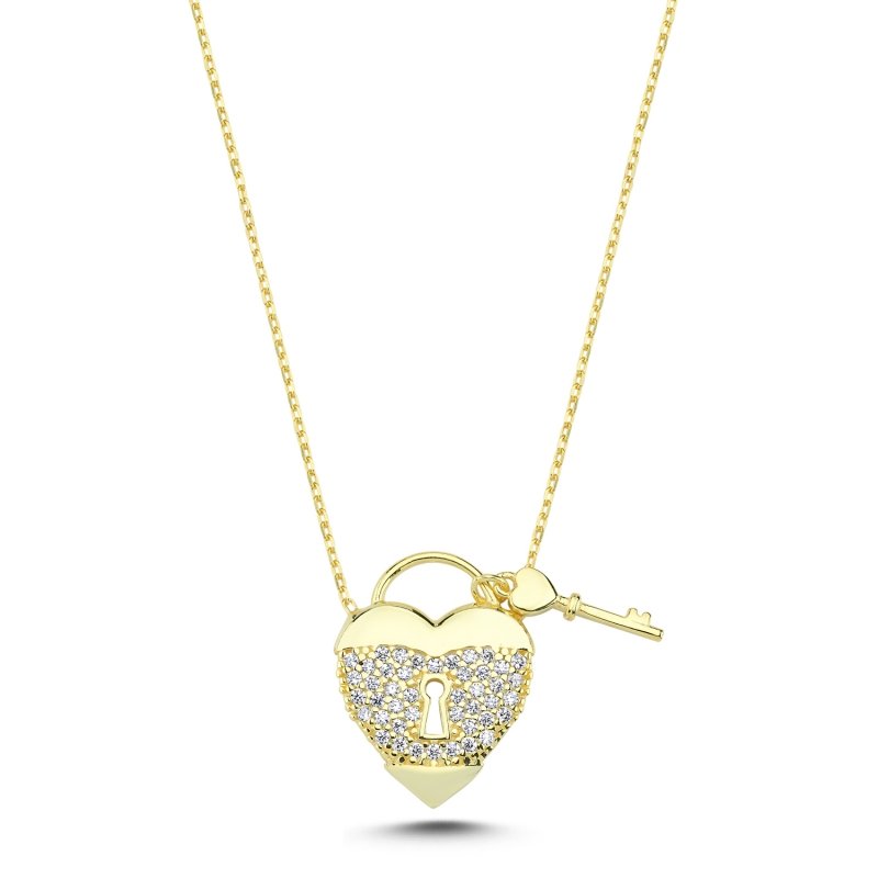 Heart & Key Necklace - N13984