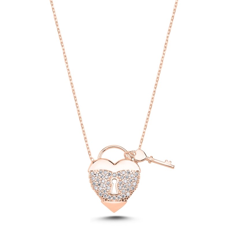 Heart & Key Necklace - N13984